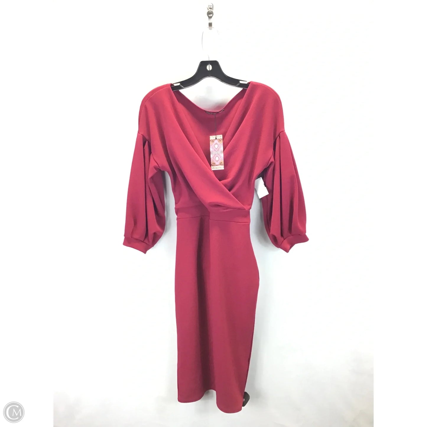 Dress Casual Midi By Boohoo Boutique In Red, Size: 14