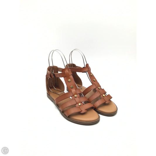 Sandals Flats By Time And Tru In Brown, Size: 7