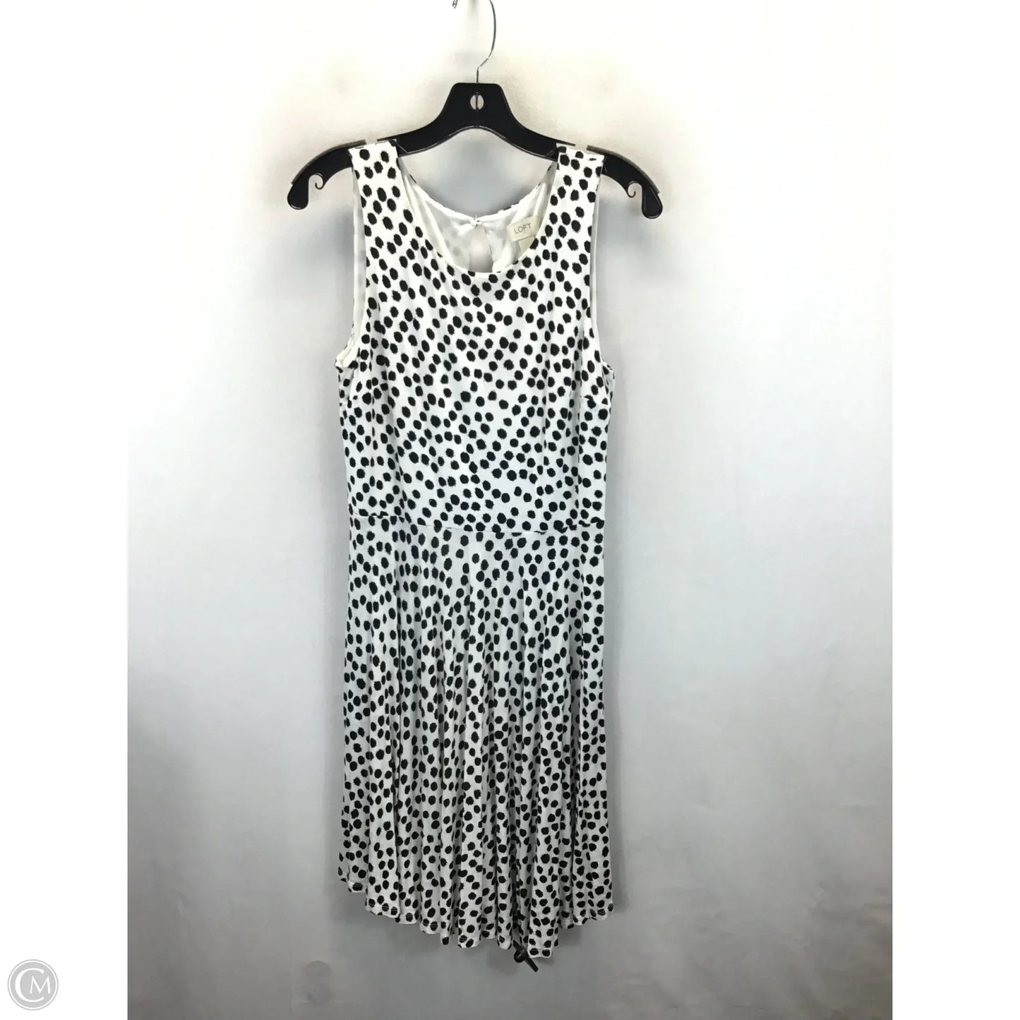 Dress Casual Midi By Loft In Black & White, Size: M