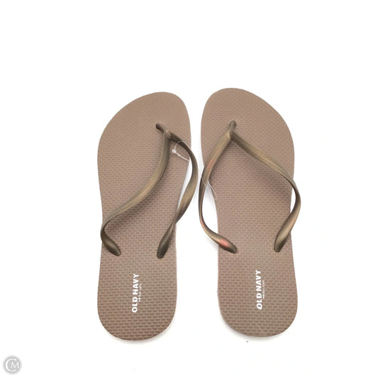 Sandals Flip Flops By Old Navy In Brown, Size: 10