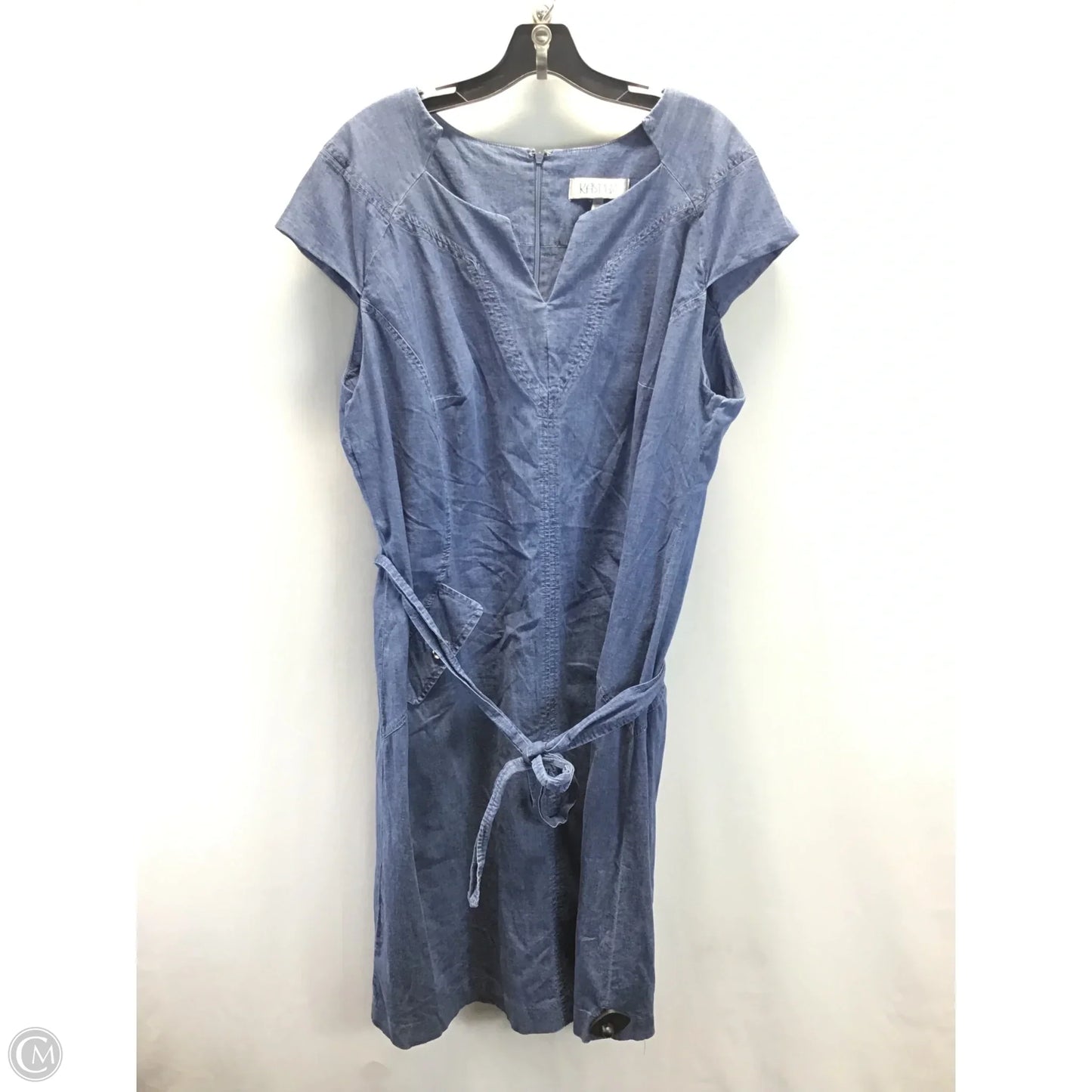 Dress Casual Midi By Kasper In Blue, Size: 20