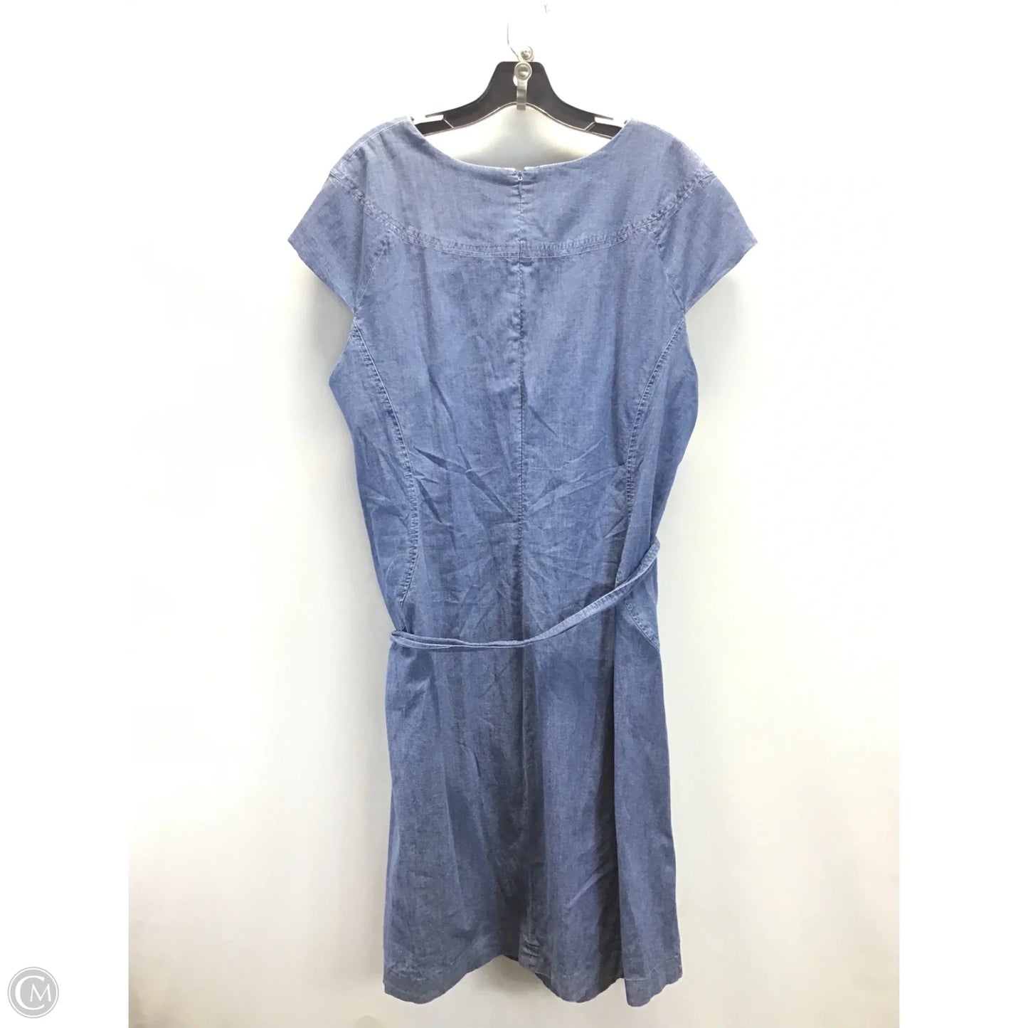 Dress Casual Midi By Kasper In Blue, Size: 20