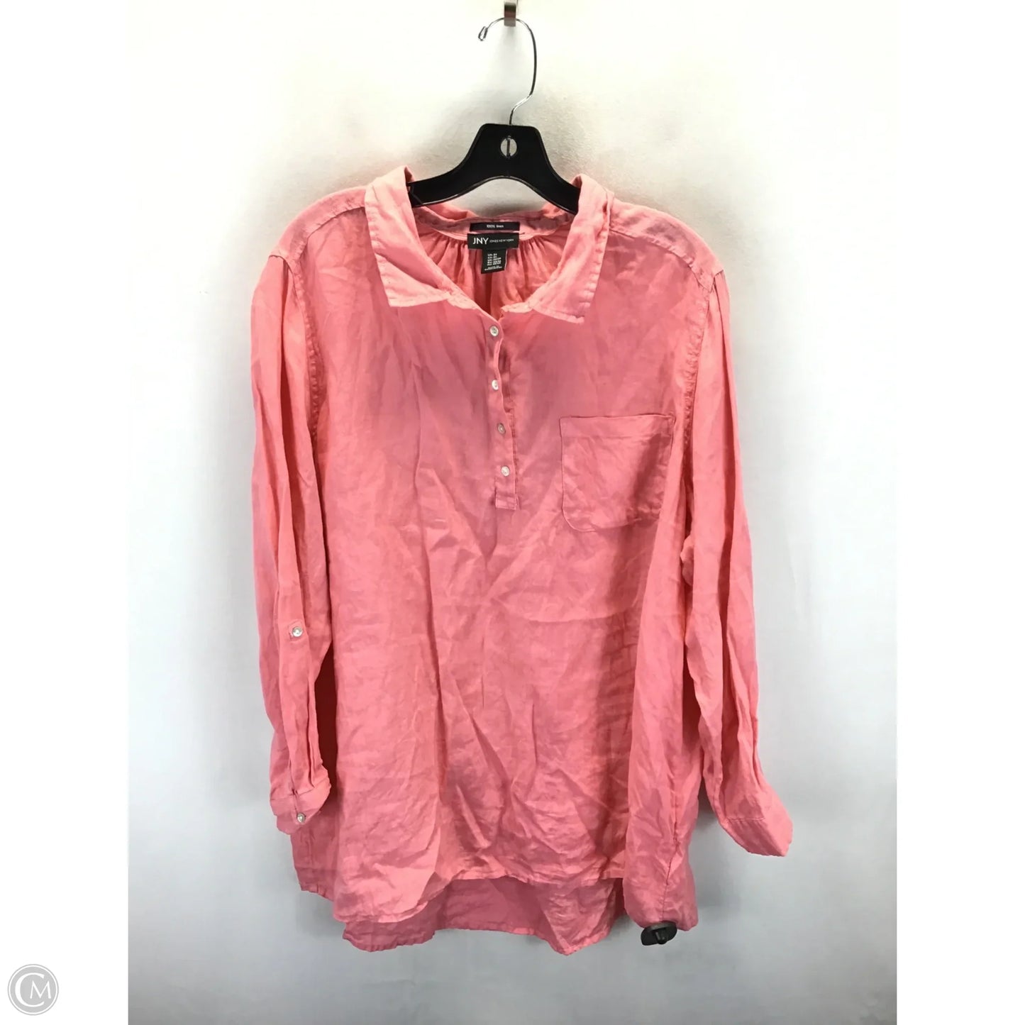 Top Long Sleeve By Jones New York In Coral, Size: 2x