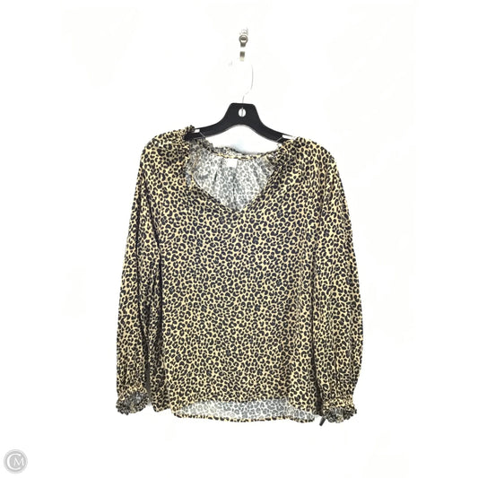 Top Long Sleeve By Old Navy In Animal Print, Size: S