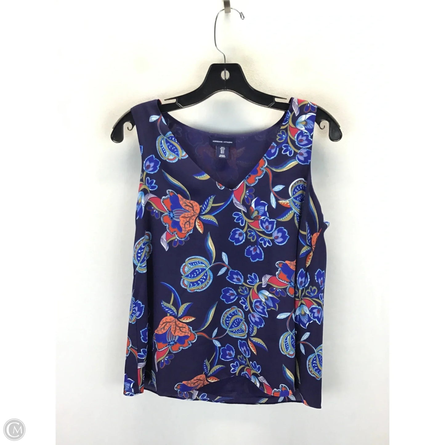 Top Sleeveless By Adrienne Vittadini In Floral Print, Size: S