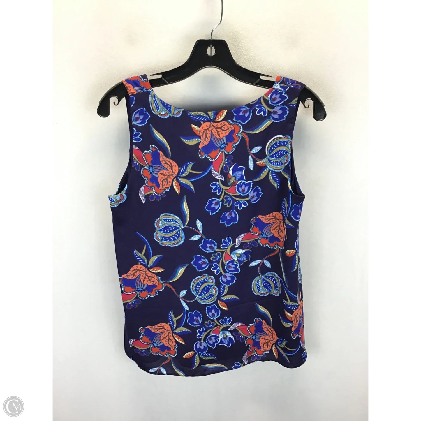 Top Sleeveless By Adrienne Vittadini In Floral Print, Size: S