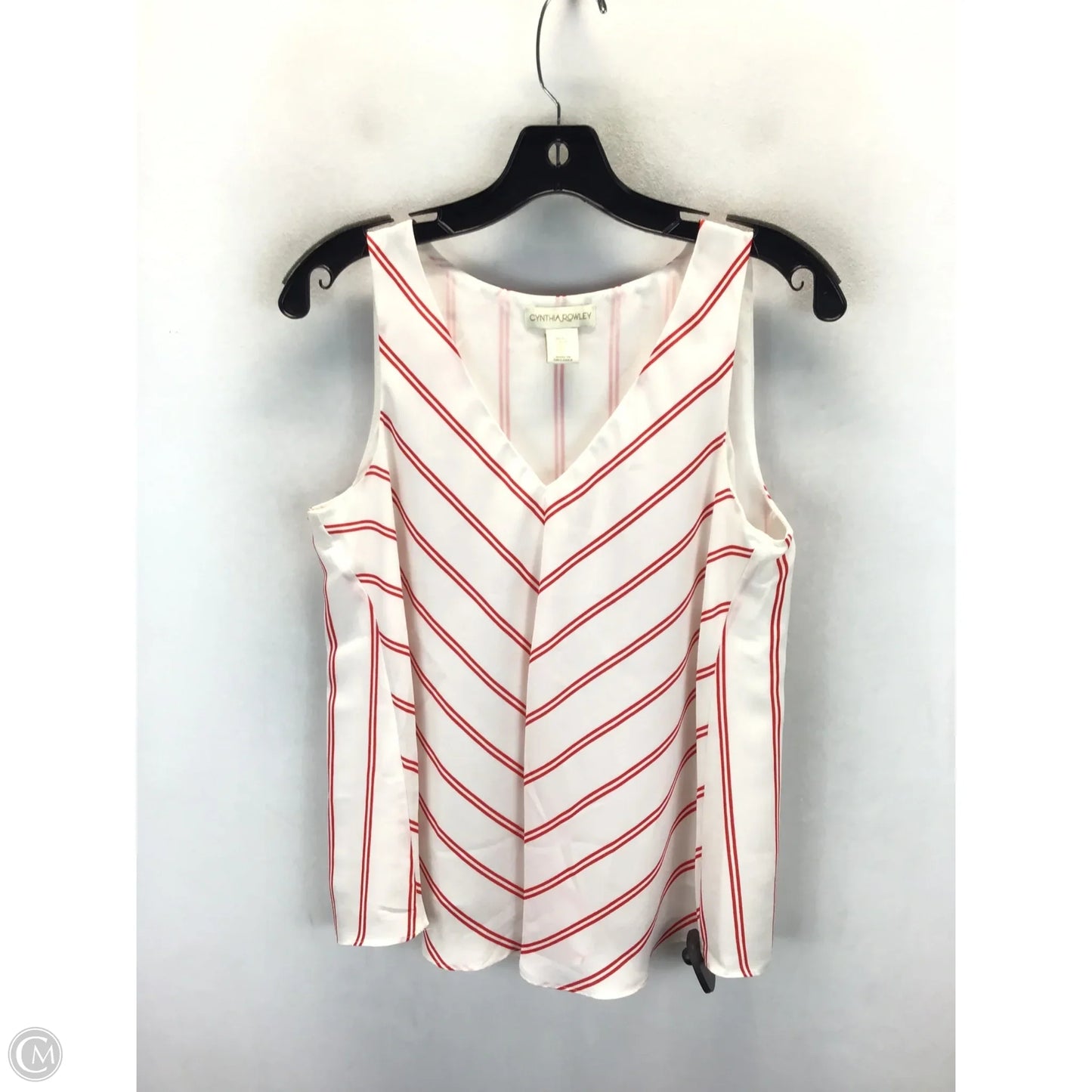 Top Sleeveless By Cynthia Rowley In Red & White, Size: S