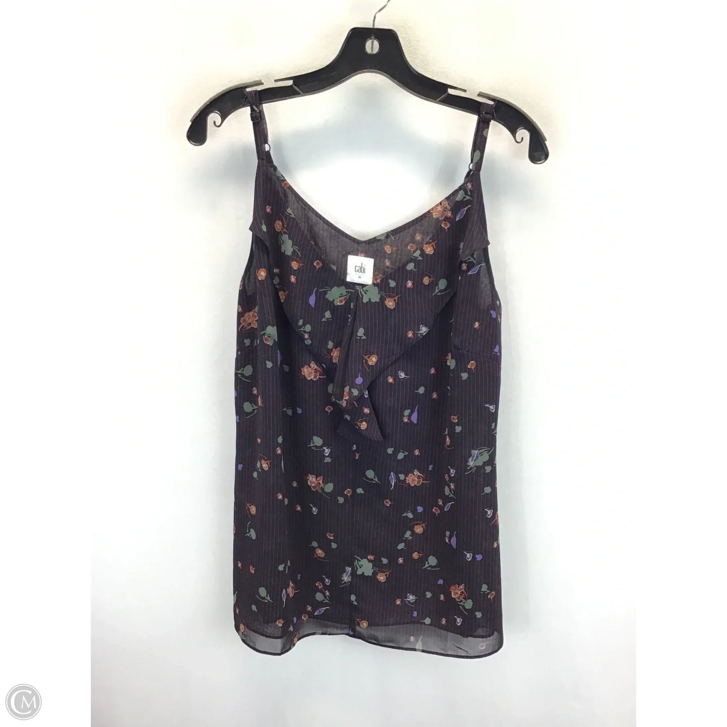 Top Sleeveless By Cabi In Floral Print, Size: M