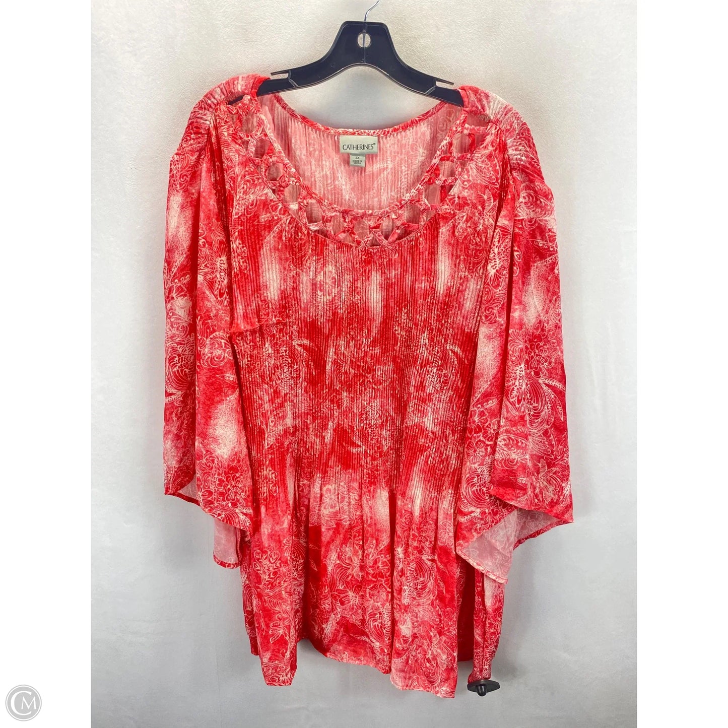 Top Short Sleeve By Catherines In Orange, Size: 2x