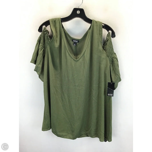 Top Short Sleeve By Ana In Green, Size: L