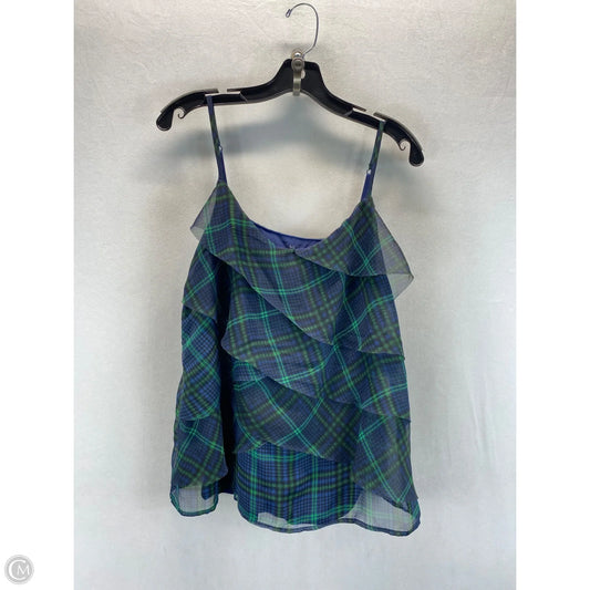 Top Sleeveless By New York And Co In Plaid Pattern, Size: L