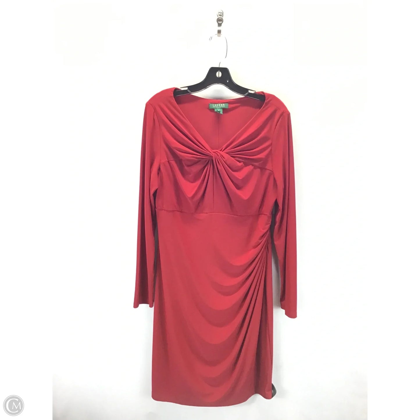 Dress Casual Midi By Lauren By Ralph Lauren In Red, Size: 16