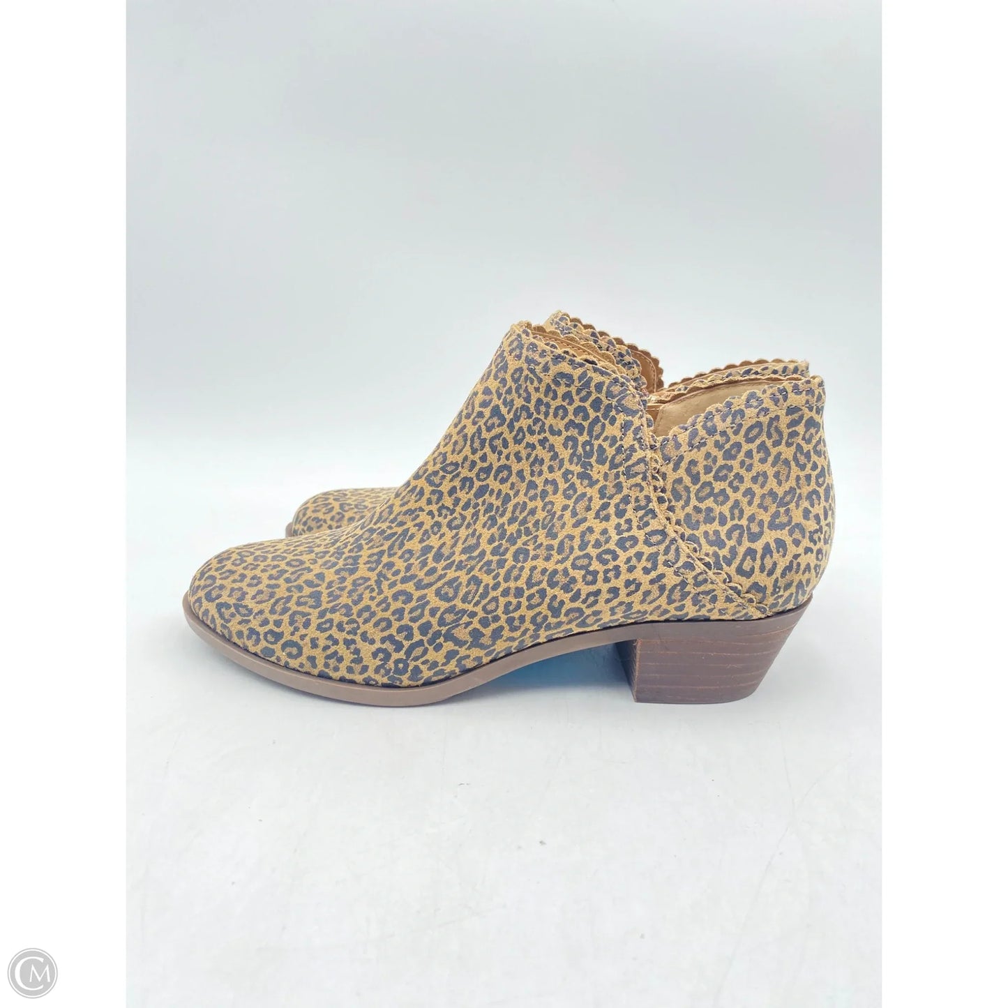 Boots Ankle Heels By Crown And Ivy In Animal Print, Size: 7.5