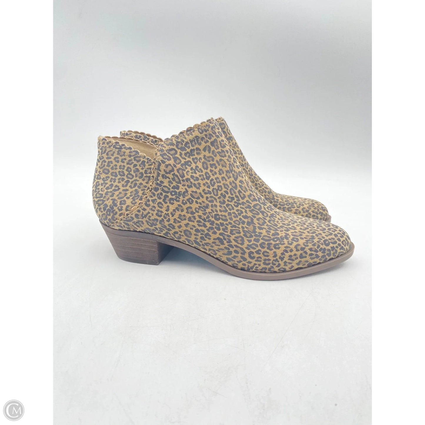 Boots Ankle Heels By Crown And Ivy In Animal Print, Size: 7.5