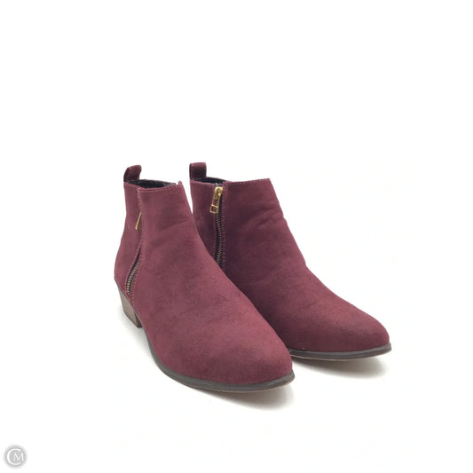 Boots Ankle Flats By Candies In Red, Size: 8
