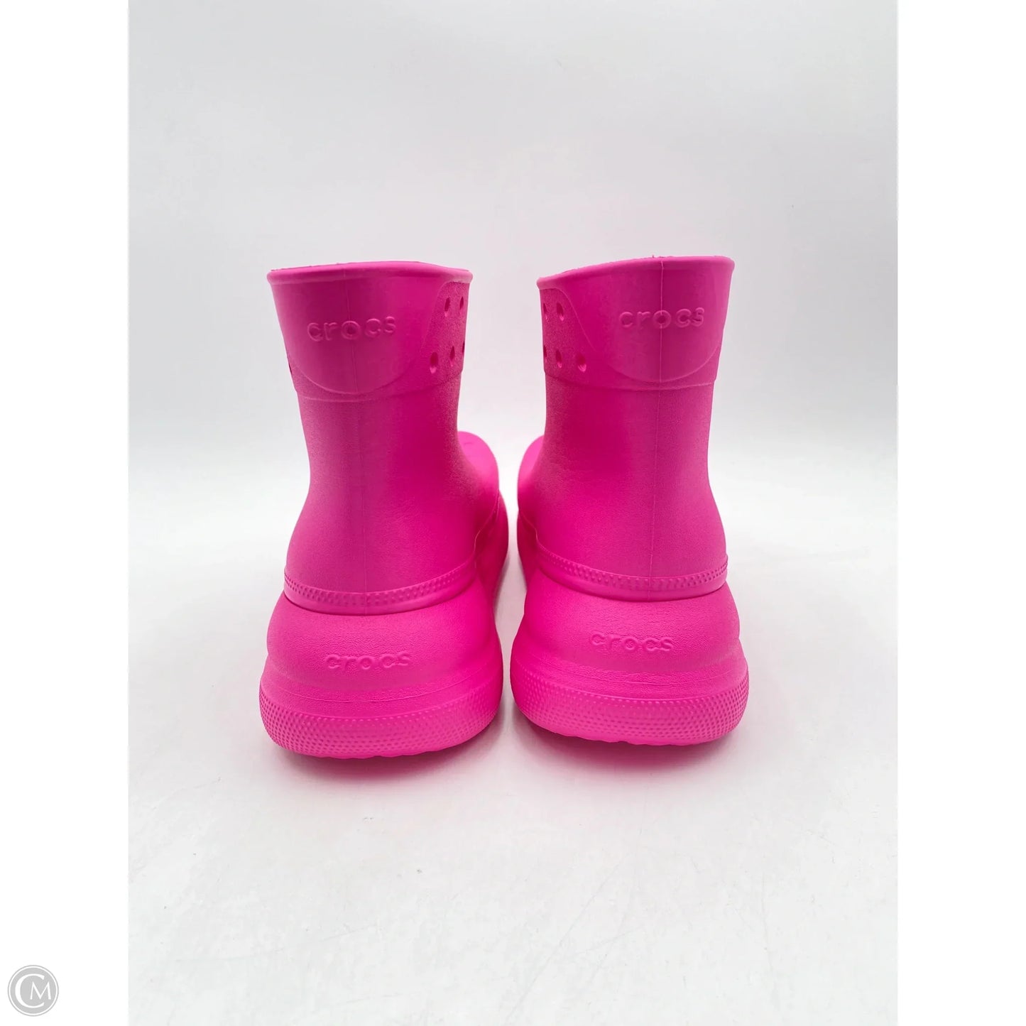 Shoes Heels Platform By Crocs In Pink, Size: 8