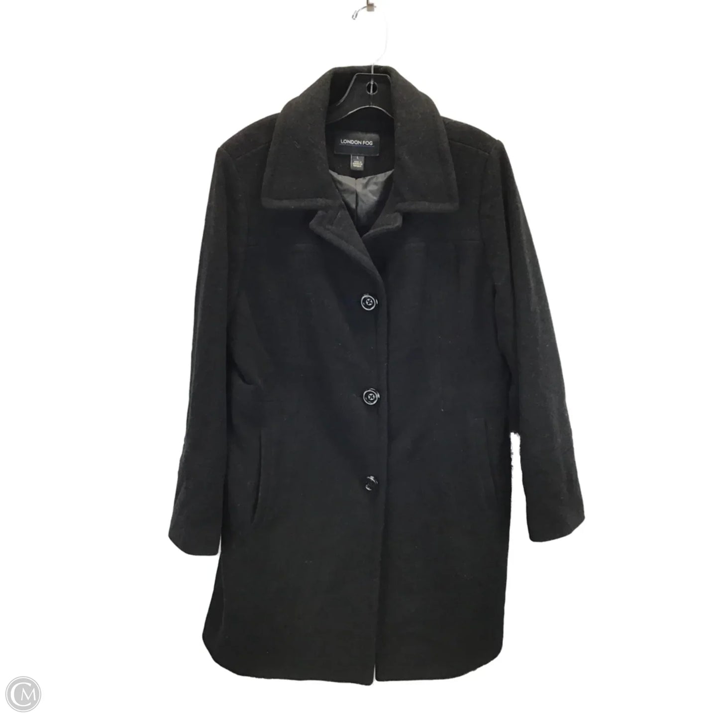 Coat Peacoat By London Fog In Black, Size: L