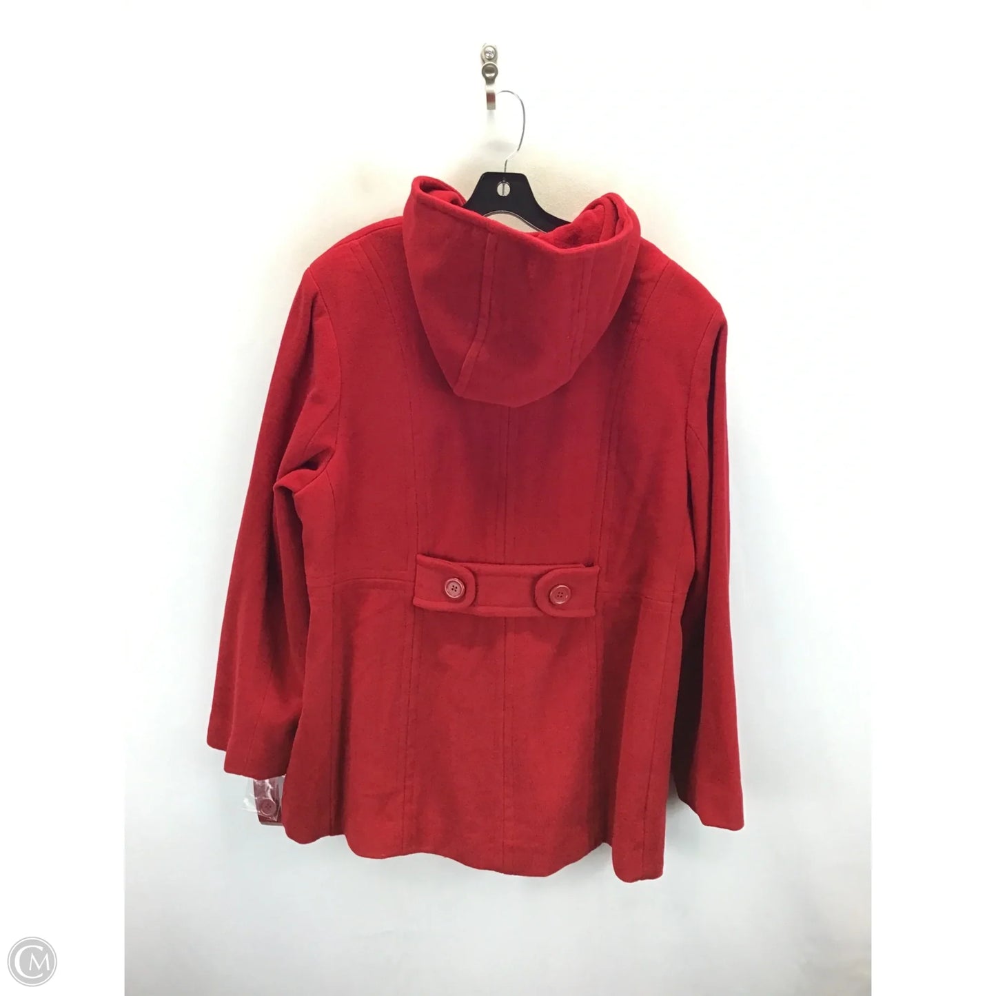 Coat Wool By Jm Collections In Red, Size: 20