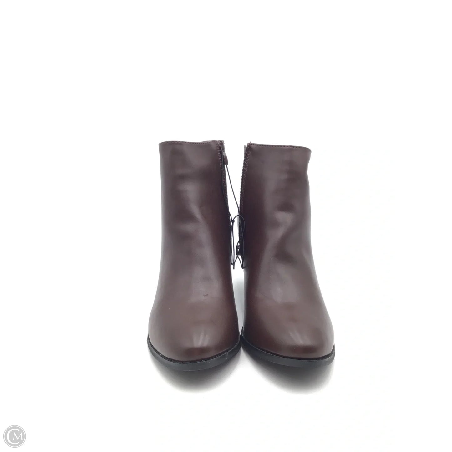 Boots Ankle Heels By Clothes Mentor In Brown, Size: 10