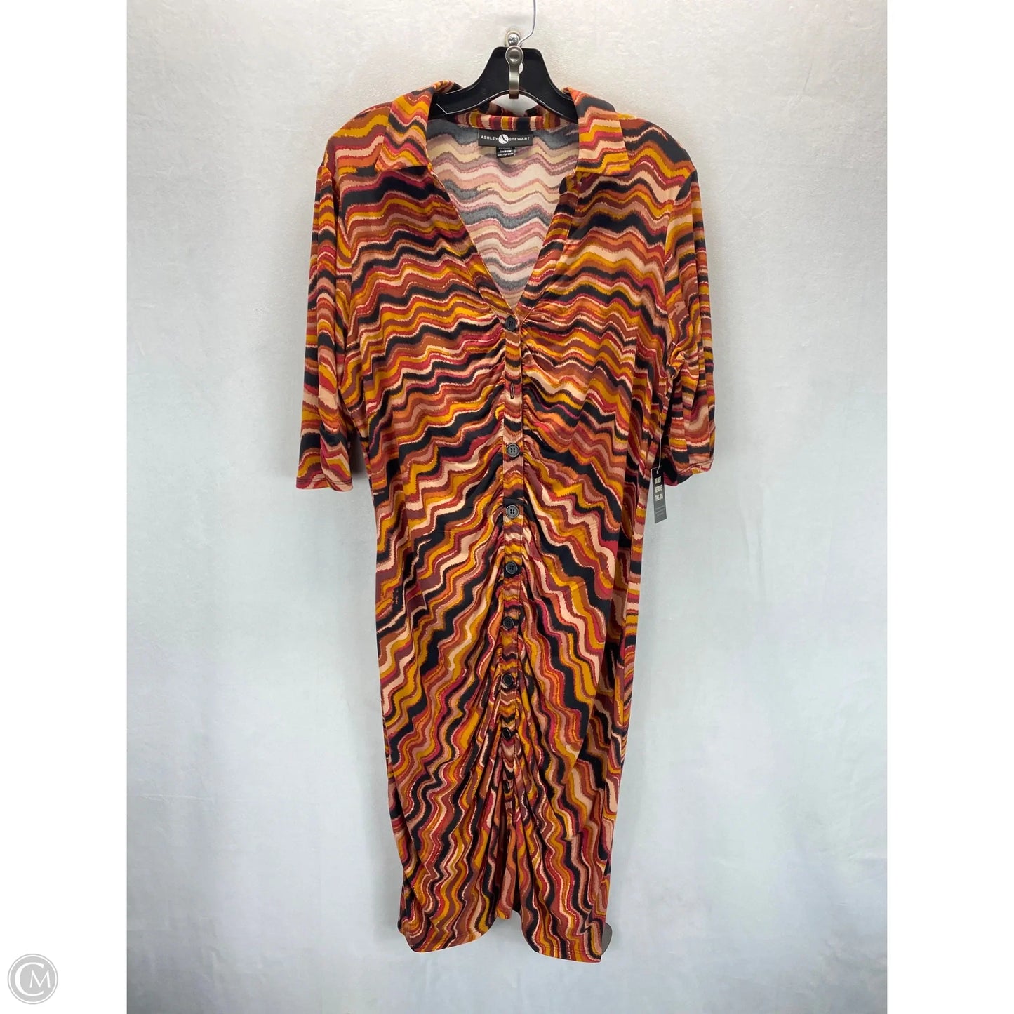 Dress Casual Midi By Ashley Stewart In Multi-colored, Size: 18