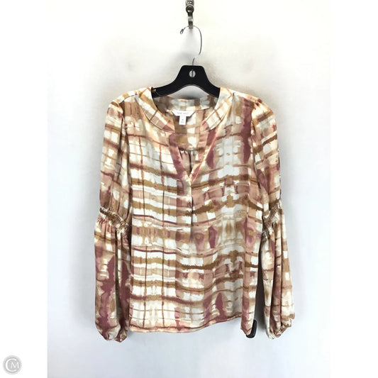 Top Long Sleeve By Nine West In Multi-colored, Size: M