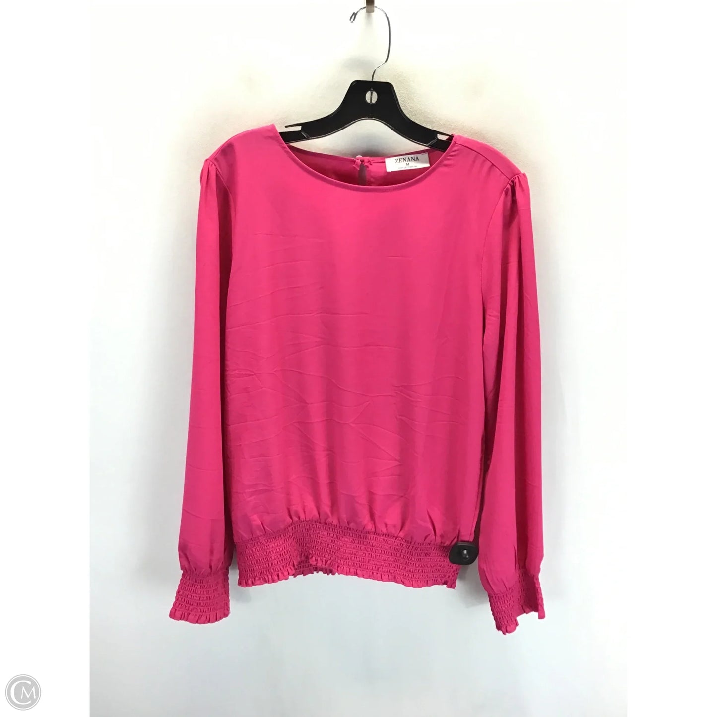 Top Long Sleeve By Zenana In Pink, Size: M