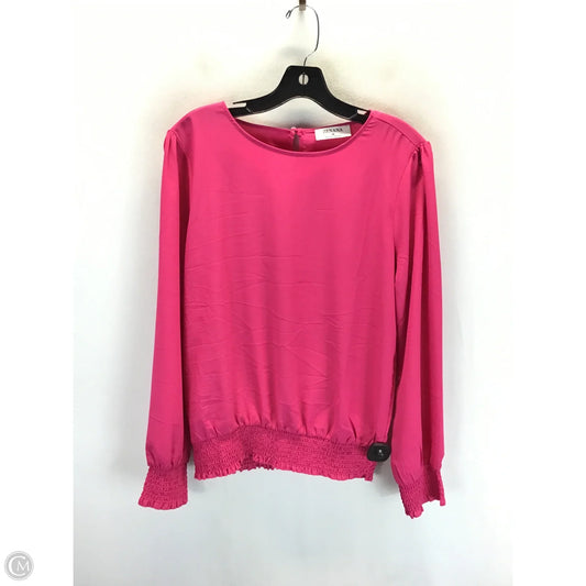 Top Long Sleeve By Zenana In Pink, Size: M