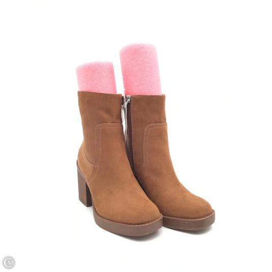 Boots Ankle Heels By Universal Thread In Brown, Size: 6