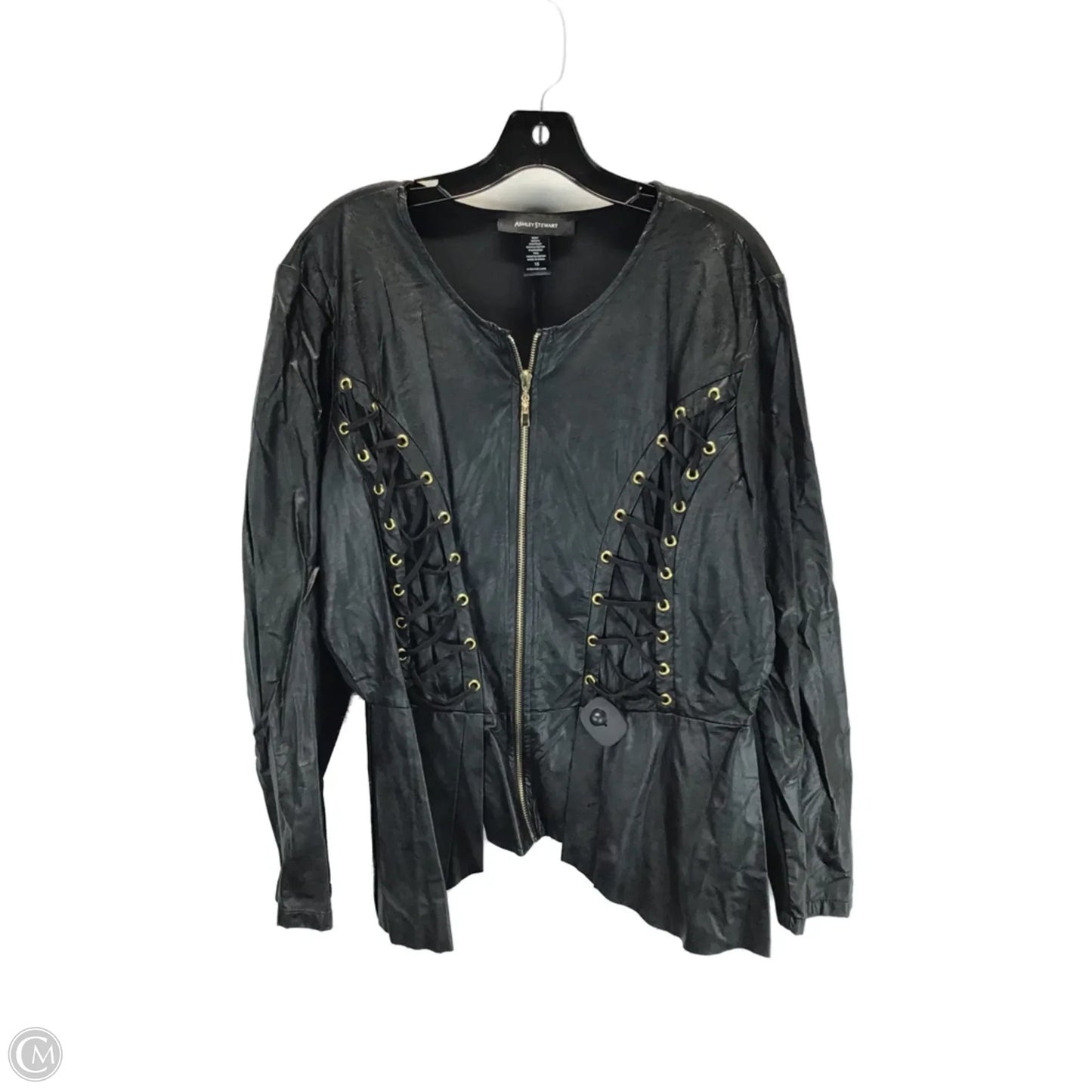 Top Long Sleeve By Ashley Stewart In Black, Size: 18