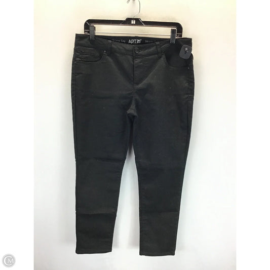 Jeans Straight By Apt 9 In Black, Size: 10