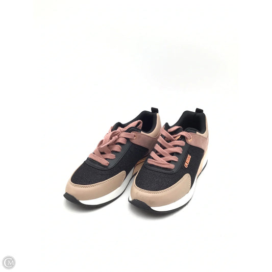 Shoes Athletic By Guess In Black & Pink, Size: 8
