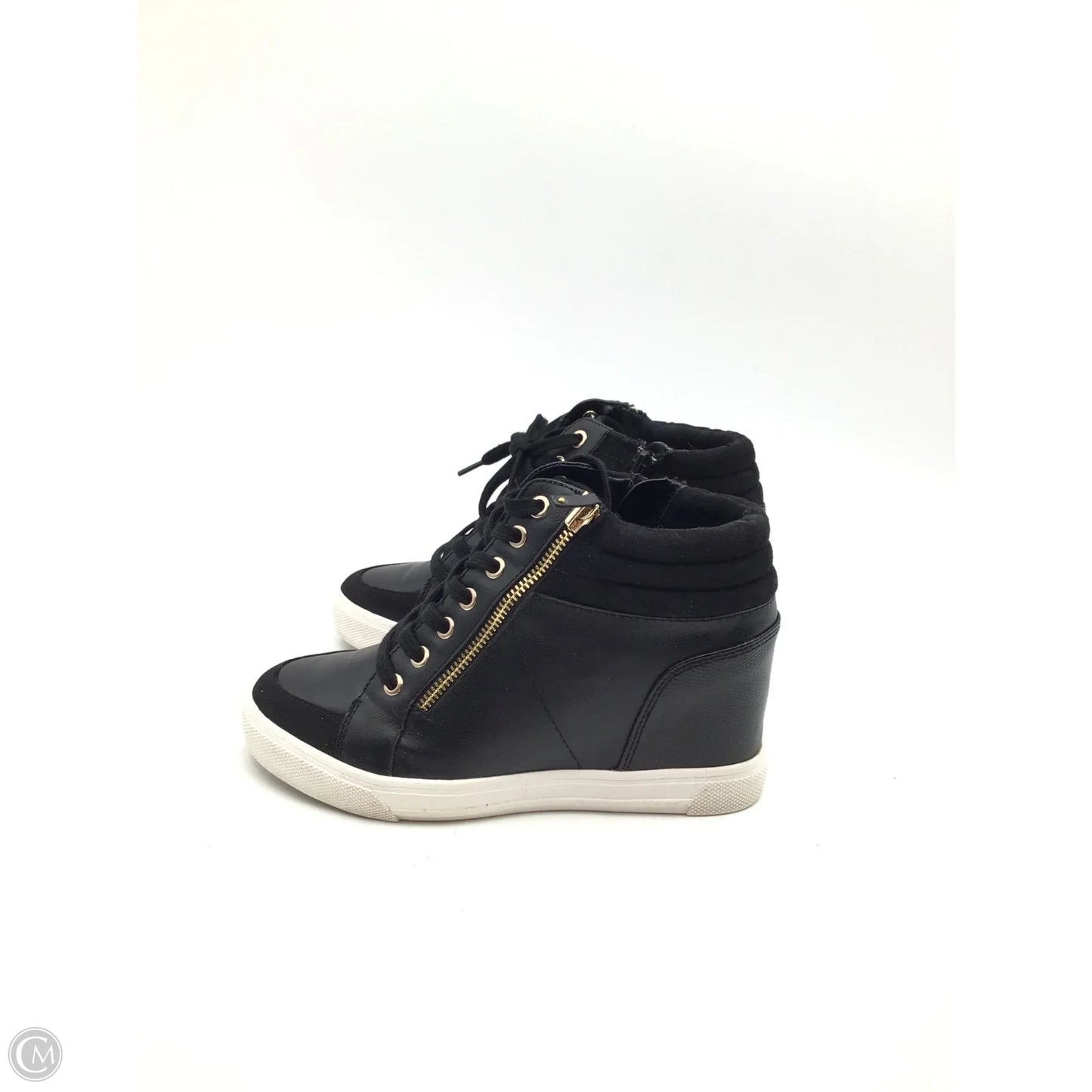 Boots Ankle Heels By Aldo In Black, Size: 8
