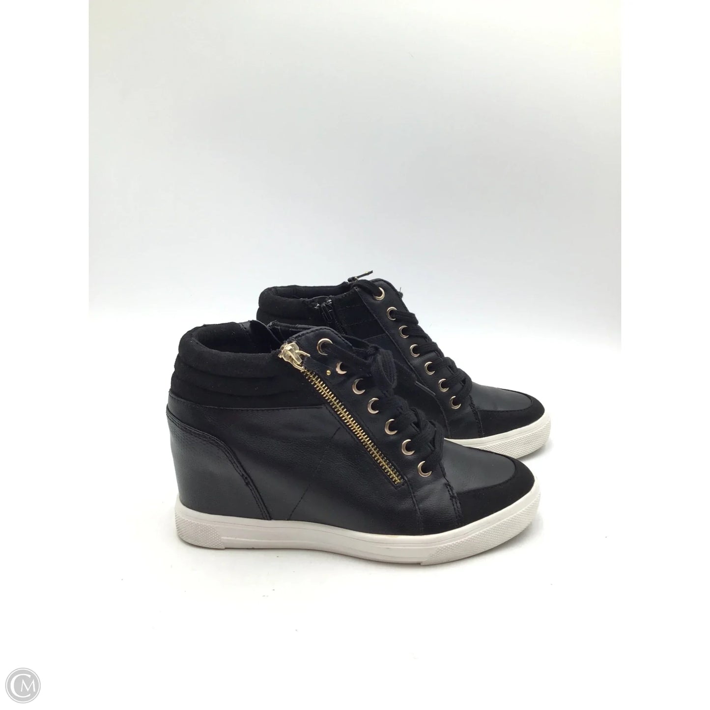 Boots Ankle Heels By Aldo In Black, Size: 8