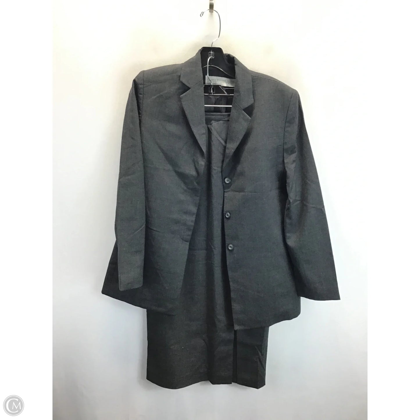 Skirt Suit 2pc By Valerie Stevens In Grey, Size: 6