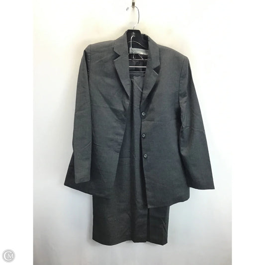 Skirt Suit 2pc By Valerie Stevens In Grey, Size: 6