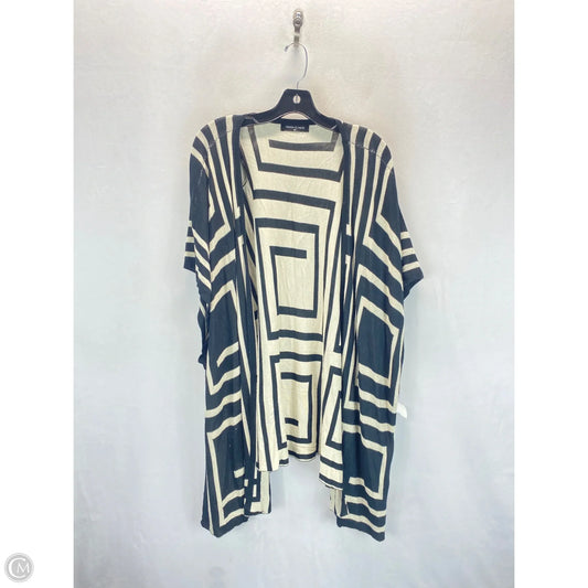 Cardigan By Fashion To Figure In Black & Cream, Size: 3x