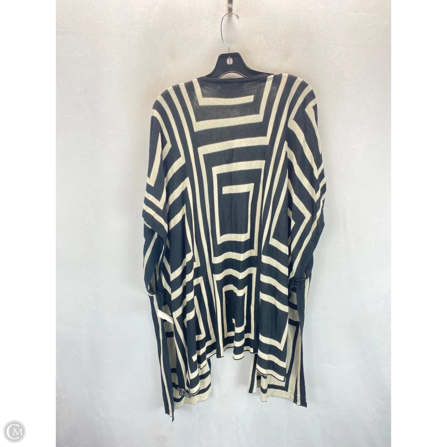 Cardigan By Fashion To Figure In Black & Cream, Size: 3x