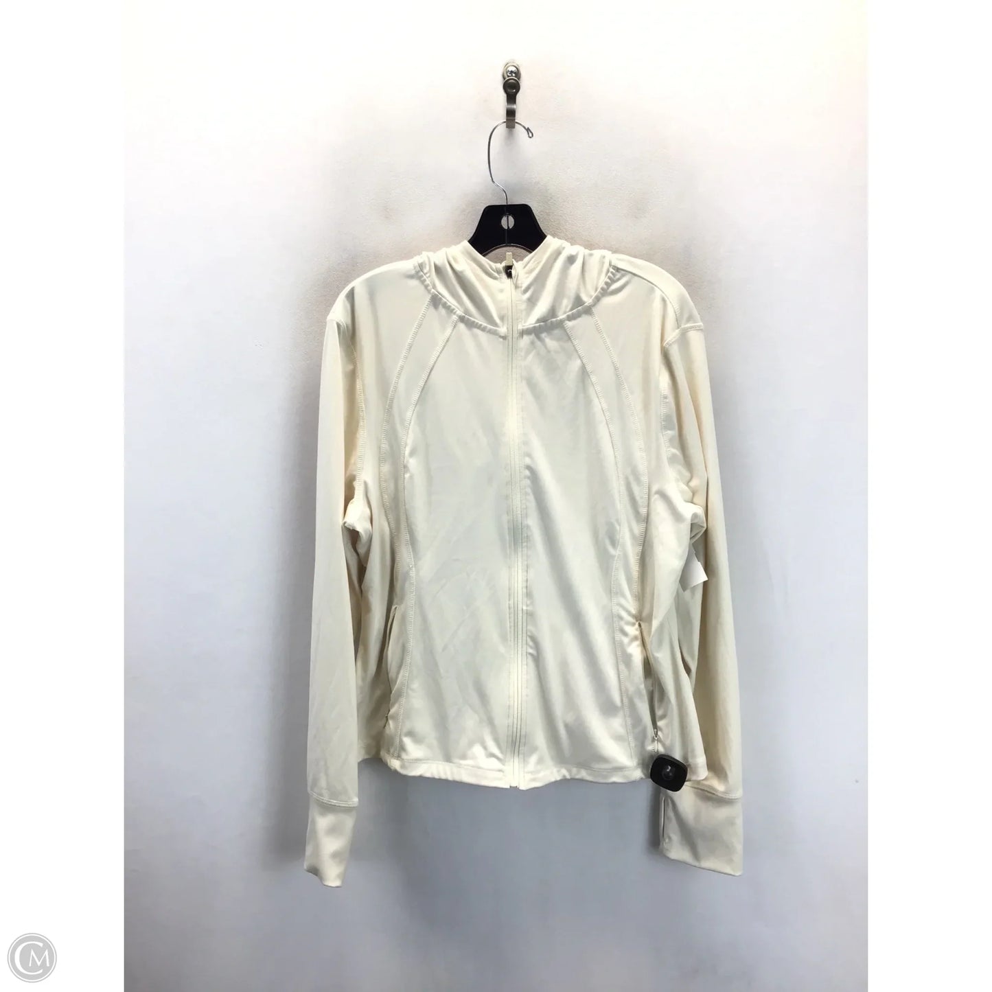 Athletic Jacket By Danskin In Cream, Size: Xl
