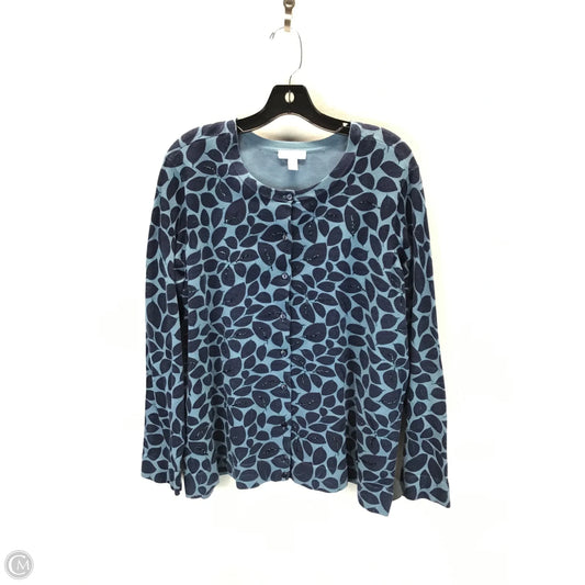 Cardigan By Charter Club In Blue, Size: 1x