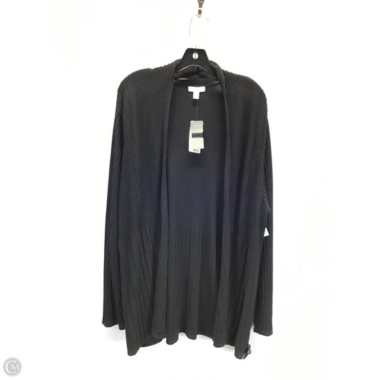 Cardigan By Charter Club In Black, Size: 2x