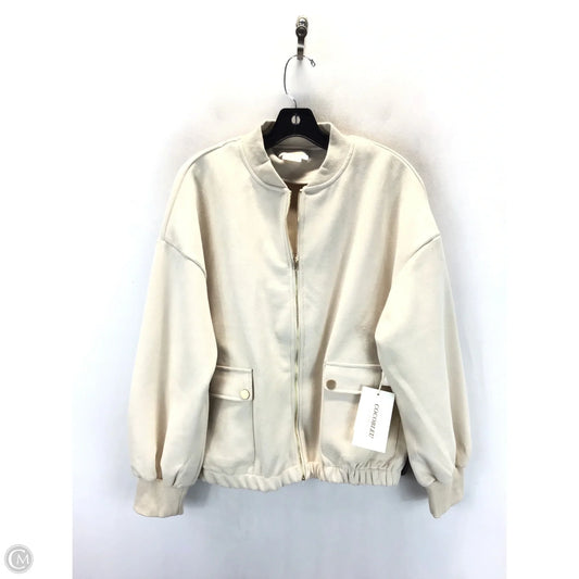 Jacket Other By Clothes Mentor In Cream, Size: L