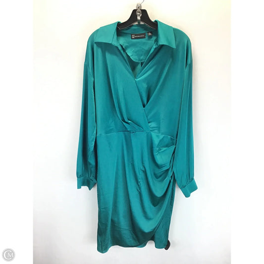 Dress Casual Midi By New York And Co In Green, Size: Xl