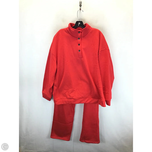 Athletic Pants 2pc By Clothes Mentor In Red, Size: 4x
