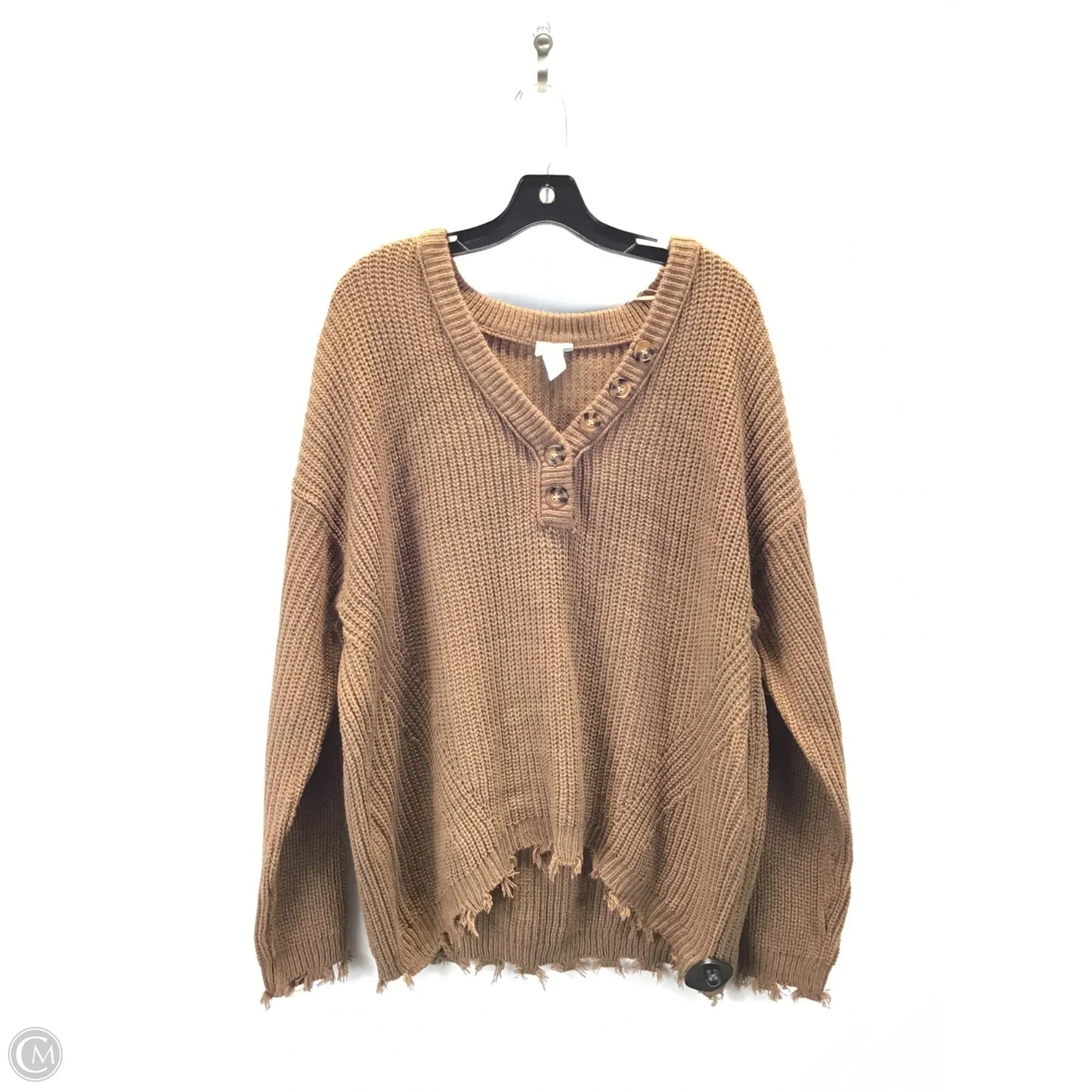Sweater By Clothes Mentor In Brown, Size: 2x
