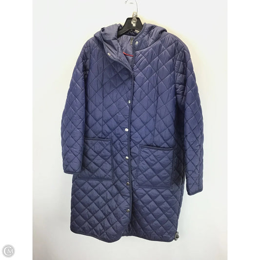 Coat Puffer & Quilted By Ellen Tracy In Blue, Size: L