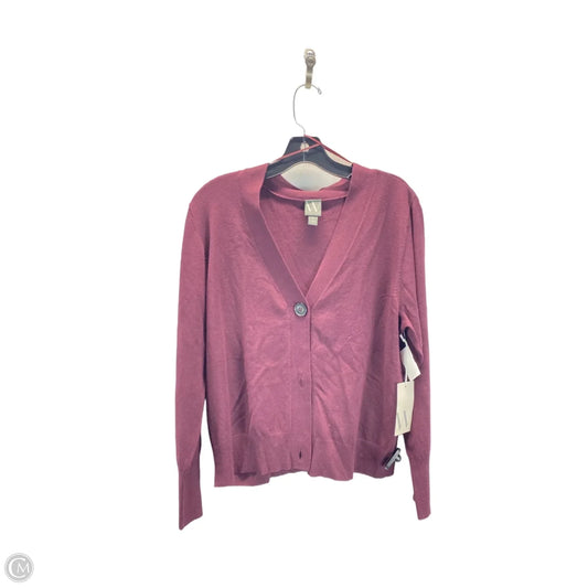 Cardigan By Worthington In Maroon, Size: Xl