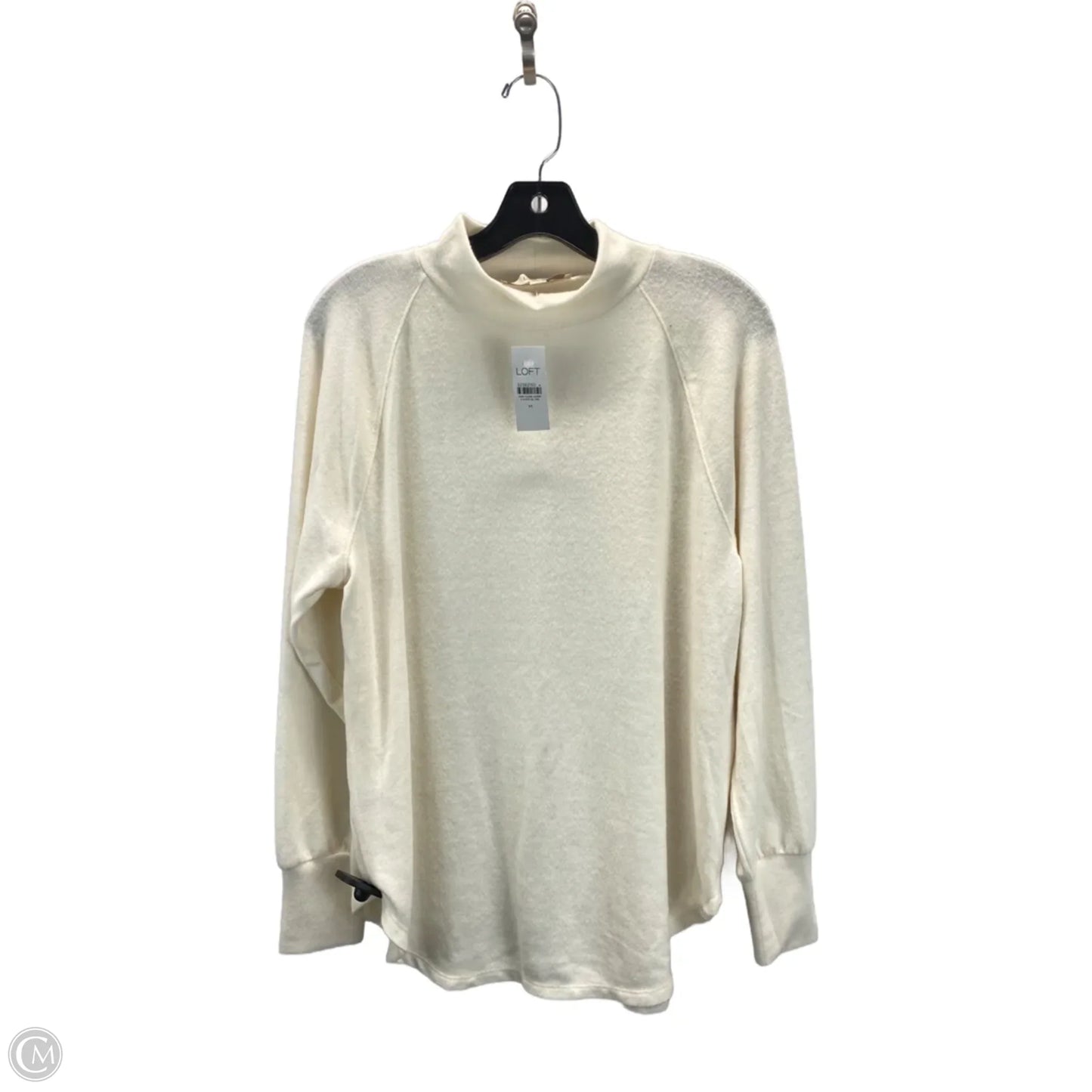 Top Long Sleeve By Loft In Cream, Size: M