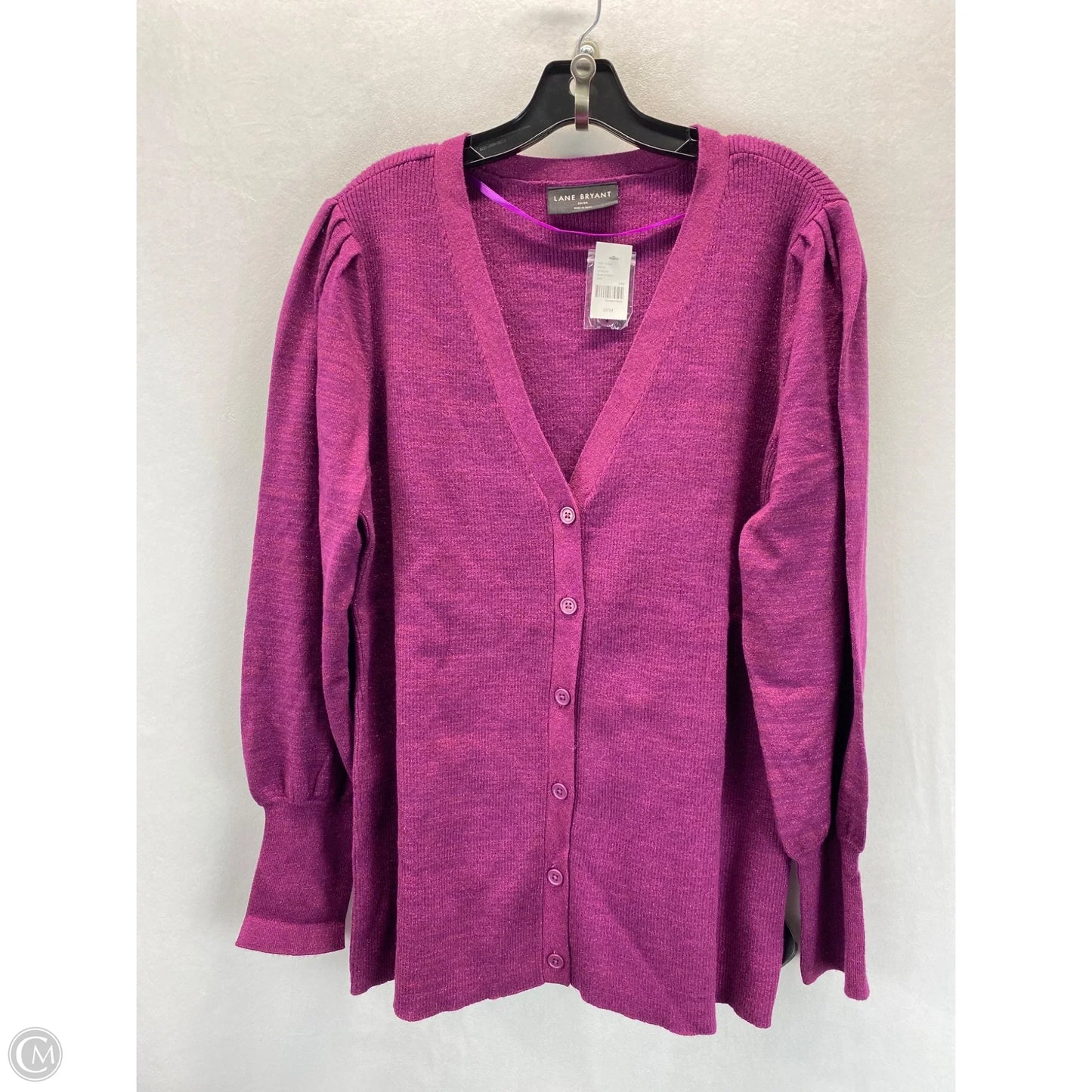 Cardigan By Lane Bryant In Purple, Size: 22