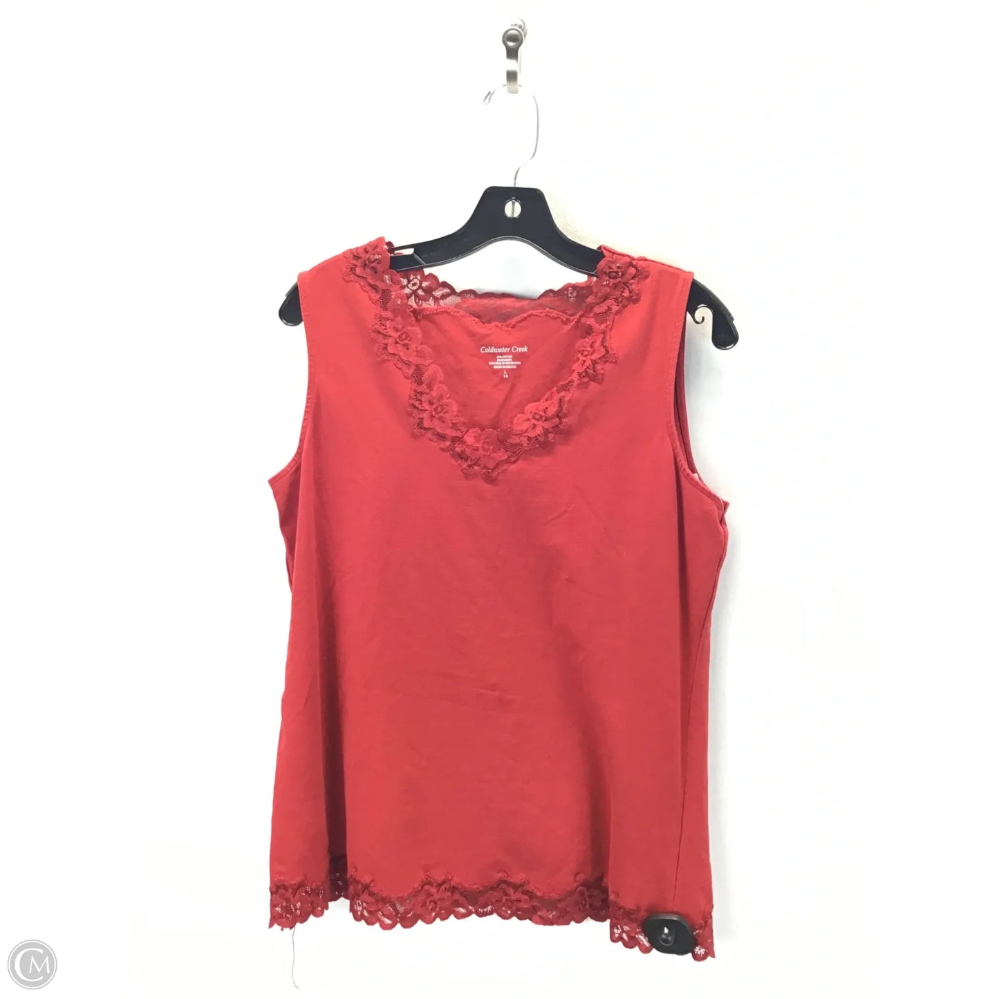 Top Sleeveless By Coldwater Creek In Red, Size: L