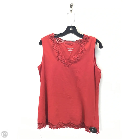 Top Sleeveless By Coldwater Creek In Red, Size: L